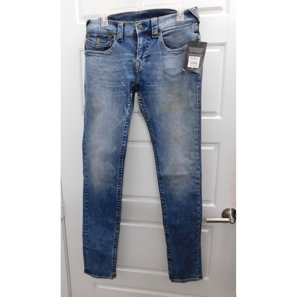 New True Religion Rocco Flap Relaxed‎ Skinny Blue jeans 104909 NWT